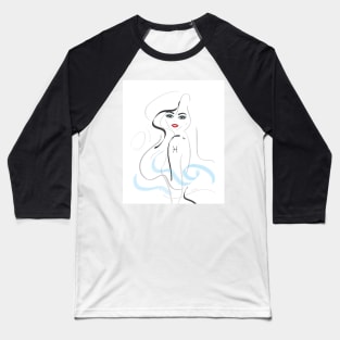 pisces zodiac sign minimalistic line art illustration Baseball T-Shirt